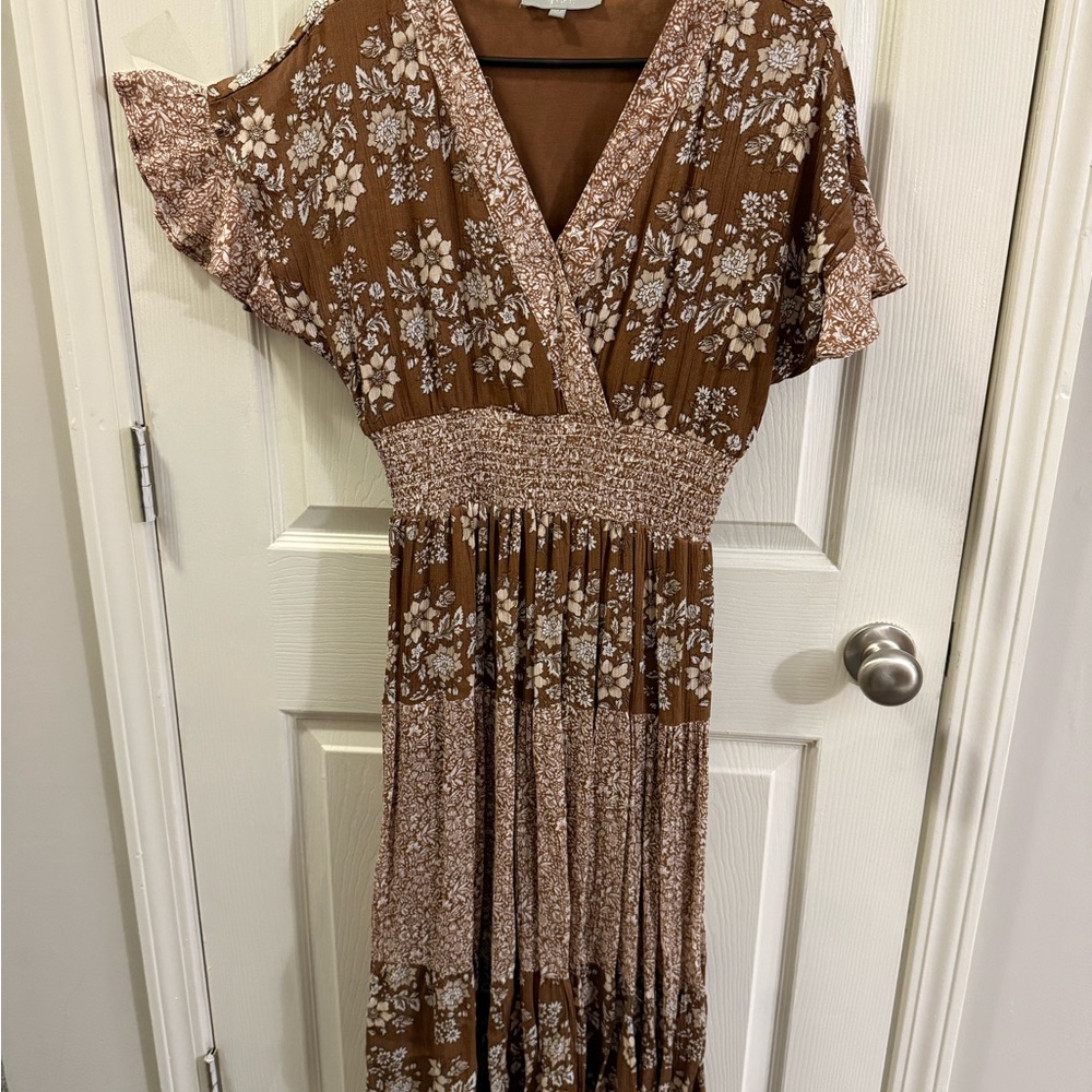 Floral Brown Dress